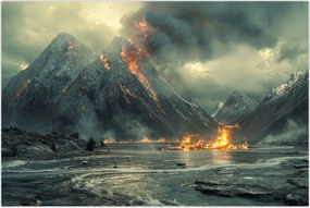 Tablou - Erupție vulcanică (90x60 cm)