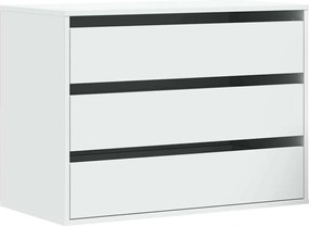 vidaXL Dulap colț cu sertare alb 80x41x58 cm lemn prelucrat