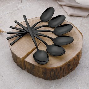 Set tacamuri 24 piese, 6 persoane, negru oglinda Berlinger Haus BH 3066