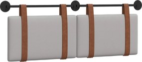 vidaXL Cap de pat suspendat Simplu Gri nori 130 x 55 x 5 cm PU antic