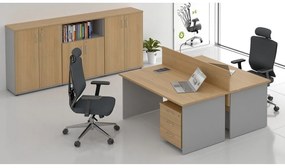 Set mobilier birou Visio LUX 1, stejar