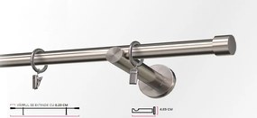 Galerie simpla PICIOR UNIVERSAL - DOP -simpla /19 - INOX (Alege marime: 180 cm)