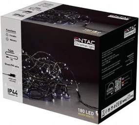 Instalatie exterior 180 LED alb cald 14m IP44 Entac