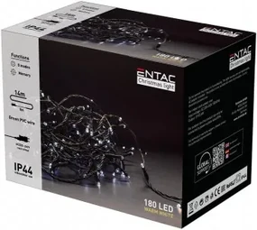 Instalatie exterior 180 LED alb cald 14m IP44 Entac