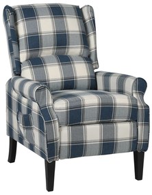 vidaXL Fotoliu extensibil, albastru, material textil