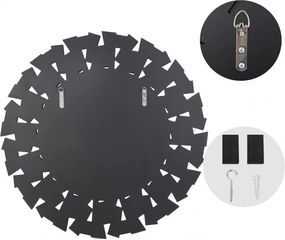 OGG32 - Oglinda ornamentala 80 cm, pentru perete, dormitor, living - Argintie