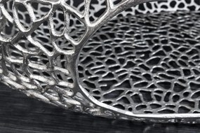 Masuta de cafea design frunza Organic 120cm argintiu