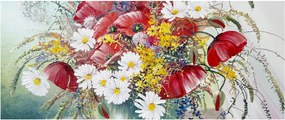 Tablou - Vază cu flori sălbatice (120x50 cm)