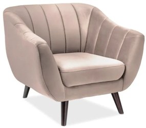 Fotoliu relax catifea Culoare Bej / Wenge , ELITE 1 VELVET