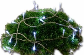 Lanț cu LED-uri de Crăciun - 5 m, 50 de diode, alb rece