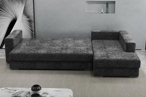 Colțar extensibil dumonde cu ladă de depozitare si sezut confortabil din spuma high-density, Gloria Euphoria Black II 320x183 cm
