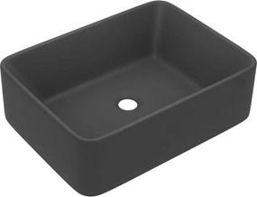 vidaXL Chiuvetă de baie lux, gri închis mat, 41 x 30 x 12 cm, ceramică