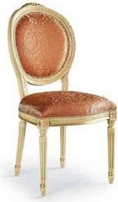 Scaun lemn masiv clasic Regal cu Spătar Tapițat, 49 × 59 × 100 cm - Nuc