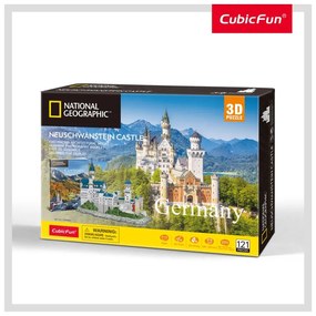 PUZZLE 3D + BROSURA - CASTELUL NEUSCHWANSTEIN 121 PIESE - CUBICFUN (CUDS0990H)