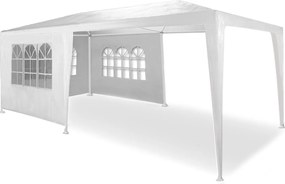 Pavilion gradina cu pereti laterali Rimini Alb 25 x 3 x 6 m