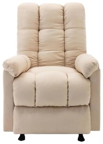 321409 vidaXL Fotoliu rabatabil, crem, material textil