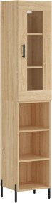 vidaXL Dulap înalt, stejar sonoma, 34,5x34x180 cm, lemn prelucrat