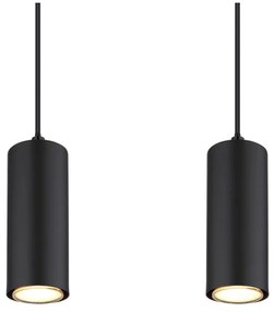 Lustră pe cablu ROBBY 4xGU10/35W/230V negru/maro Globo 57911-4HBW