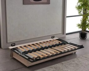 Canapea extensibila cu saltea relaxa si husa detasabila Genova, maro