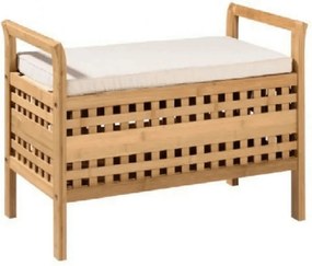 Bancheta TOLOSA, stejar auriu/gri, material textil/negru, 69x37x50 cm