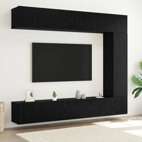 vidaXL Set comodă TV 5 pcs Stejar negru 100 x 30 x 30 cm Lemn compozit