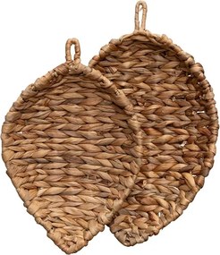 Set 2 cosuri decorative, in forma de fruza, din zambila de apa, Leaf