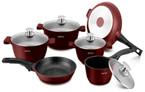 Set Oale marmorate 16 piese Herzog HR-ST16M - Burgundy