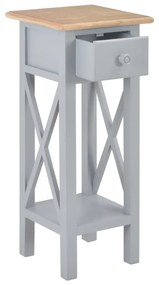 280058 vidaXL Masă laterală, gri, 27 x 27 x 65,5 cm, lemn