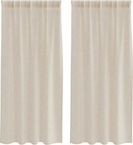 vidaXL Cortină din Voile 2 pcs Nisipiu 175 x 140 cm Poliester