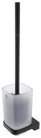 Perie de toaletă de perete NIMCO MAC 29094CN-90 MAYA sticlă mată/negru mat