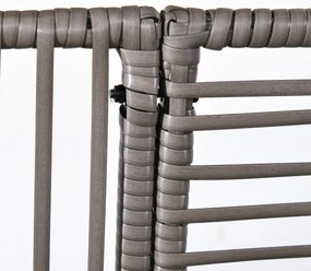 Outsunny Suport pentru plante cu trestie ghiveci rectangular din rășină împletită și oțel dim. 103L x 29l x 103H cm | Aosom Romania
