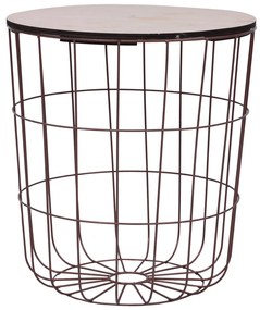287649 vidaXL Măsuță de cafea, arămiu, Ø 39,5 cm, MDF