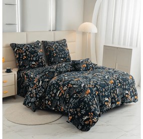 Lenjerie cocolino THE FOX AND THE HARE verde inchis Dimensiunile lenjeriei: 70 x 90 cm | 140 x 200 cm