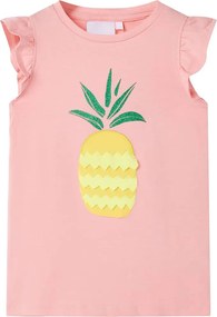 vidaXL Tricou pentru copii, roz, 128