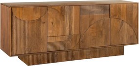 Comoda cu model optic 3D, Lemn, Maro fumuriu, ART DECO 170cm A-45478 VC