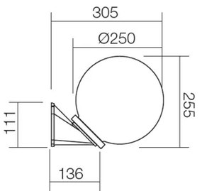 Aplică de exterior SFERA 1xE27/42W/230V IP44 albă Redo 9873