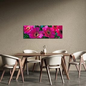 Tablou - floare (cu ceas) (90x30 cm)