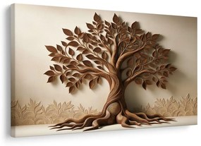 Tablou arborele vieții cu frunze și rădăcini