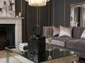 Lampa cu sclipici LOFTY GLAM 20 cm, neagra