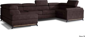 Colțar lemn masiv Formă U Extensibil Amira 330x190cm Personalizabil