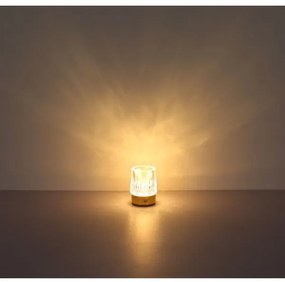 Lampă LED RGB tactilă reîncărcabilă dimabilă de masă Globo 21044 LIZZY LED/1W/5V 1200 mAh auriu
