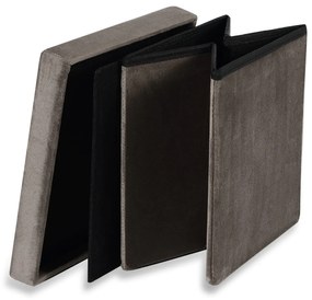 Taburet pliabil maro CUBEXO VELVET M
