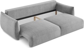 Canapea gri deschis extensibilă 230 cm Leila – Makamii