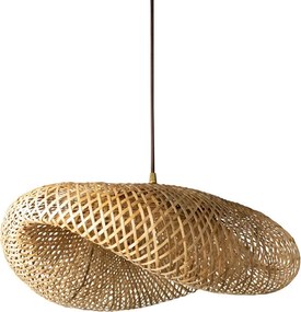 Lustra natur, din lemn de bambus, D50 cm, Float