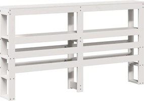 vidaXL Tăblie de pat cu rafturi, 120 cm, lemn masiv de pin