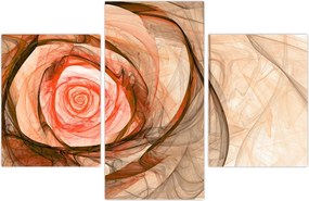 Tablou - Abstract trandafir roz cu fundal alb (90x60 cm)