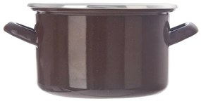 Oală emailată Orion cu margine Brown, 2 l, 2 l