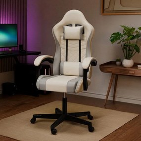 Juskys Scaun de birou HyperSeat - bej/gri