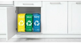 Sixtol Saci pentru sortarea deșeurilor SORT EASY 3SLIM, 18 x 30 x 40 cm, 3 x 22 l, 3 buc.