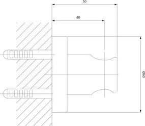 Omnires suport de dus   8873ABSB